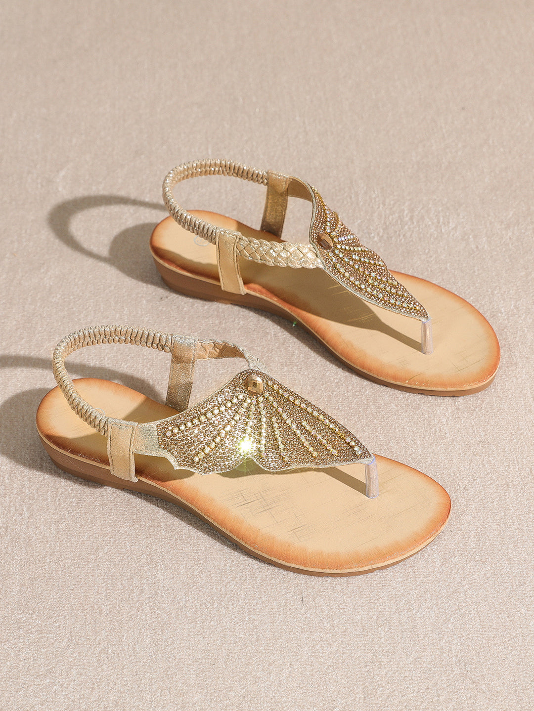Dame Glitrende Sandaler med elegant Tå-deler Stilla