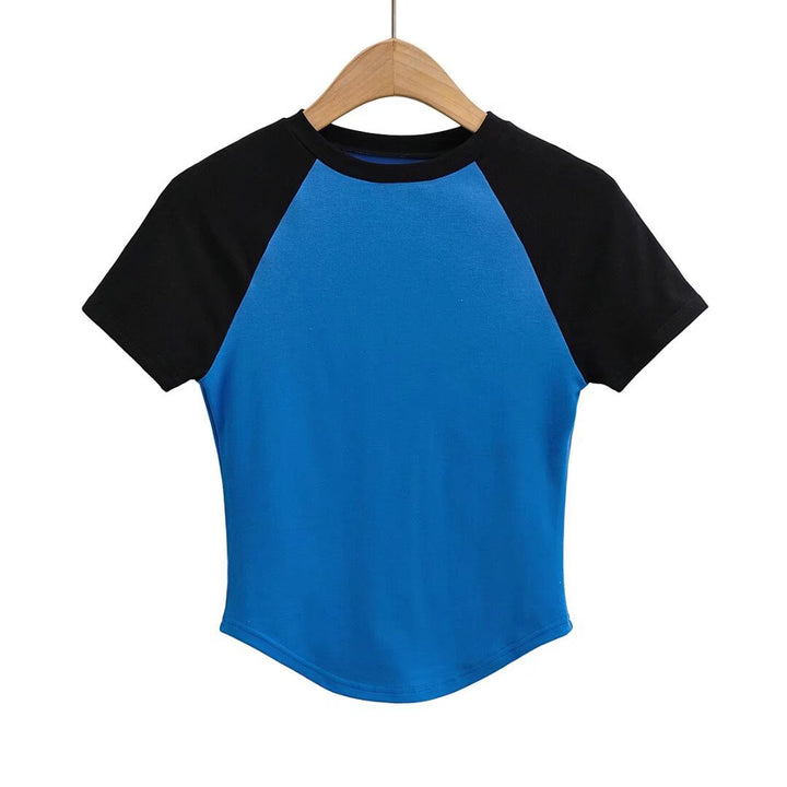 Dame Raglan-T-shirt med farveafstemte ærmer og kvalitetskomfortstof Stilla