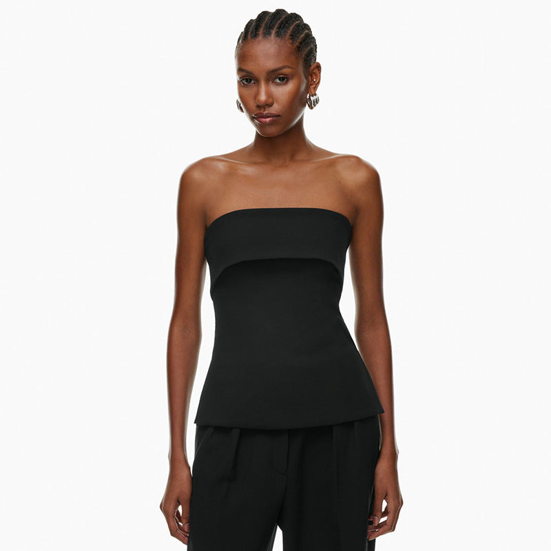 Dame Strapless top med elegant snit og kvalitetsmateriale Stilla