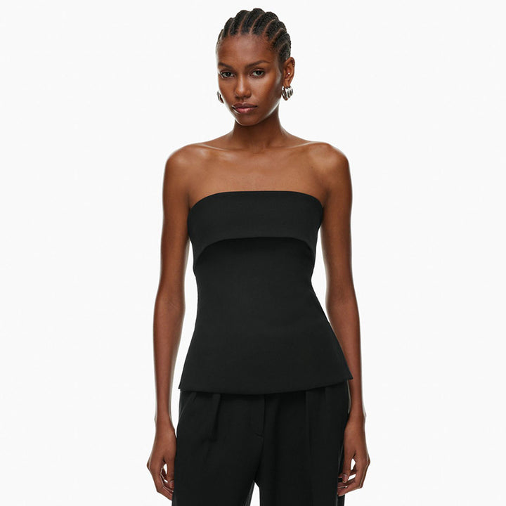 Dame Strapless top med elegant snit og kvalitetsmateriale Stilla