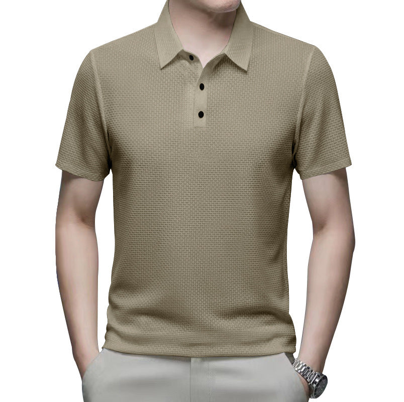 Herrer åndbart kortærmet polo skjorte med struktureret design Stilla