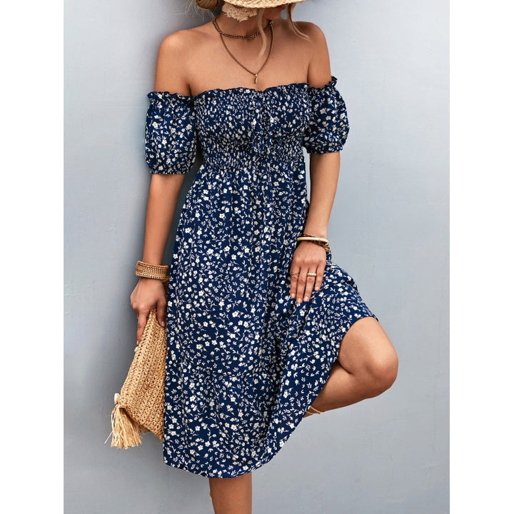 Dame Off-Shoulder Sommerkjole med Blomsterprint Stilla