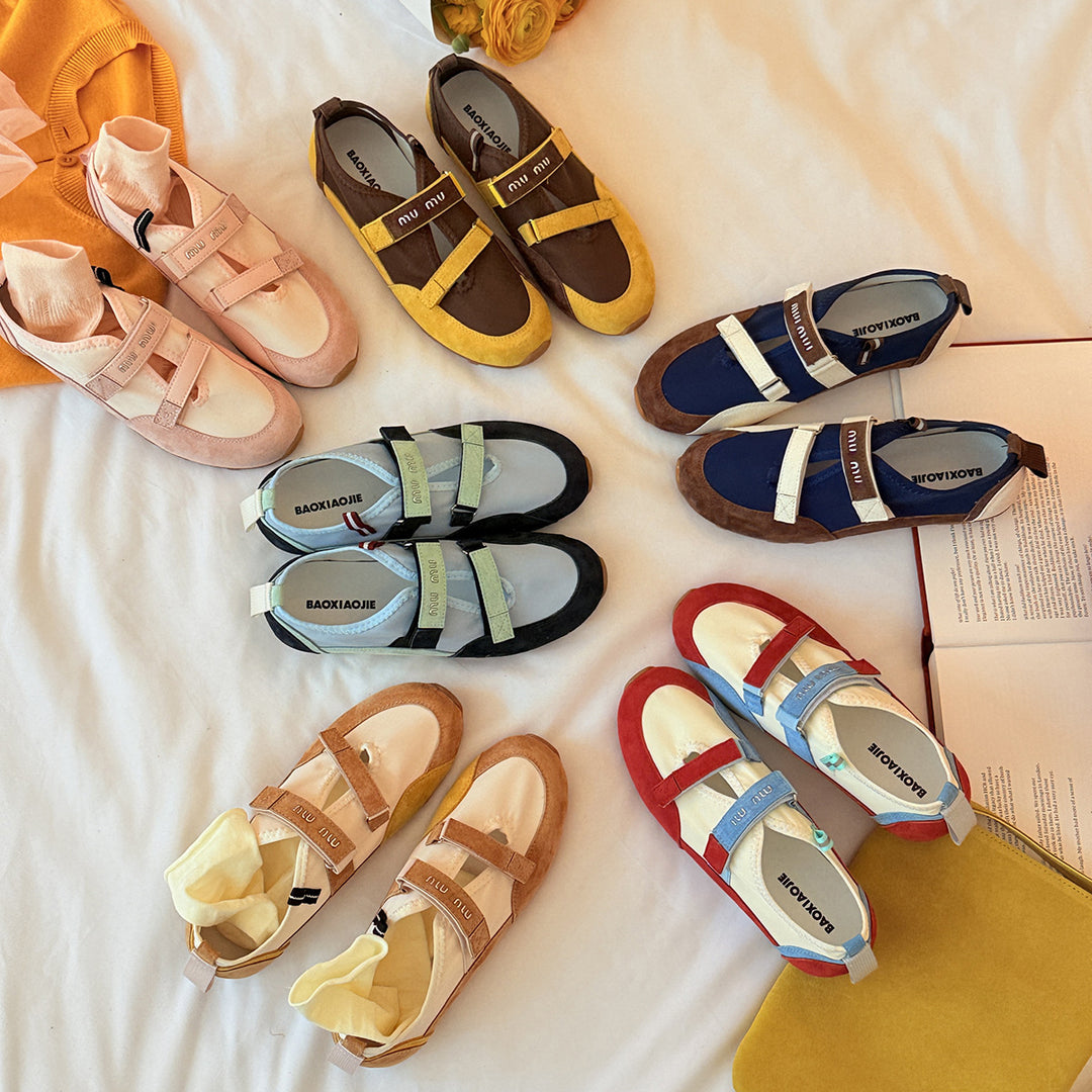 Femme Sporty Casual Multi-Texturerede Sneakers Stilla