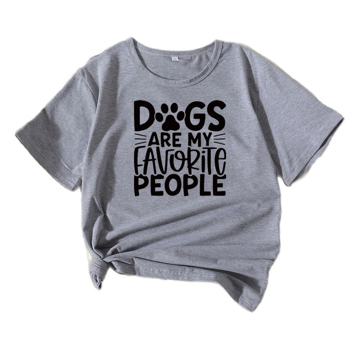 Dame Fritid Hund elsker Grafisk T-Shirt Stilla