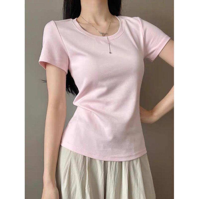 Femme Kortærmet Basic T-Shirt Stilla