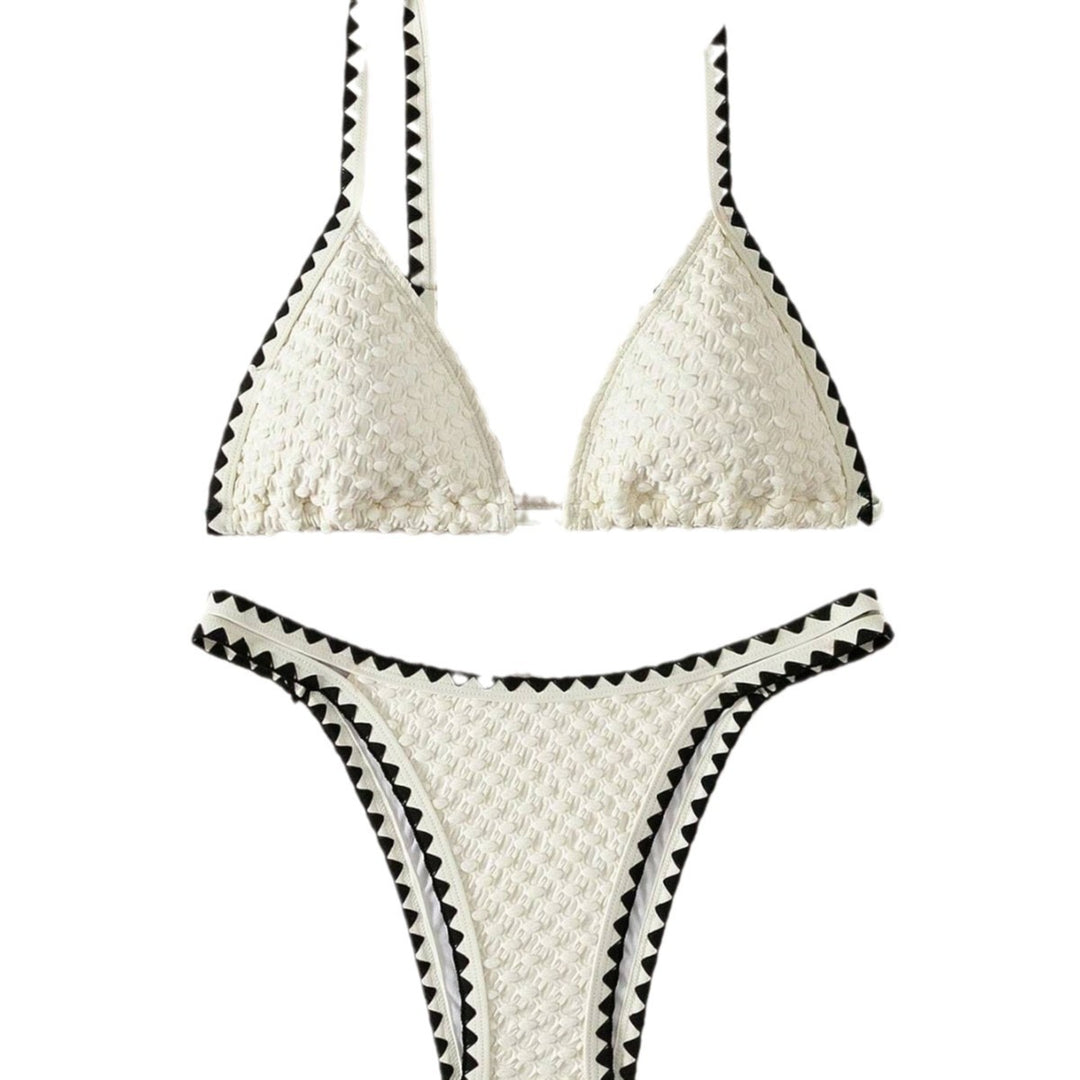 Dame Triangel-Bikini med raffineret hækle mønster Skovae