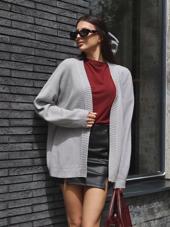 Femme Struktureret Strik Oversized Cardigan Stilla