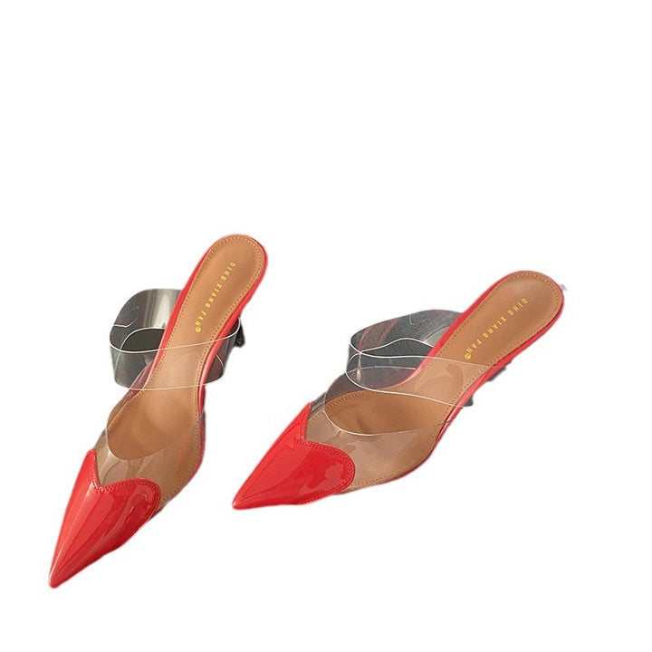 Dame Slingback Hæle med gennemsigtige remme og elegant spids tå Stilla