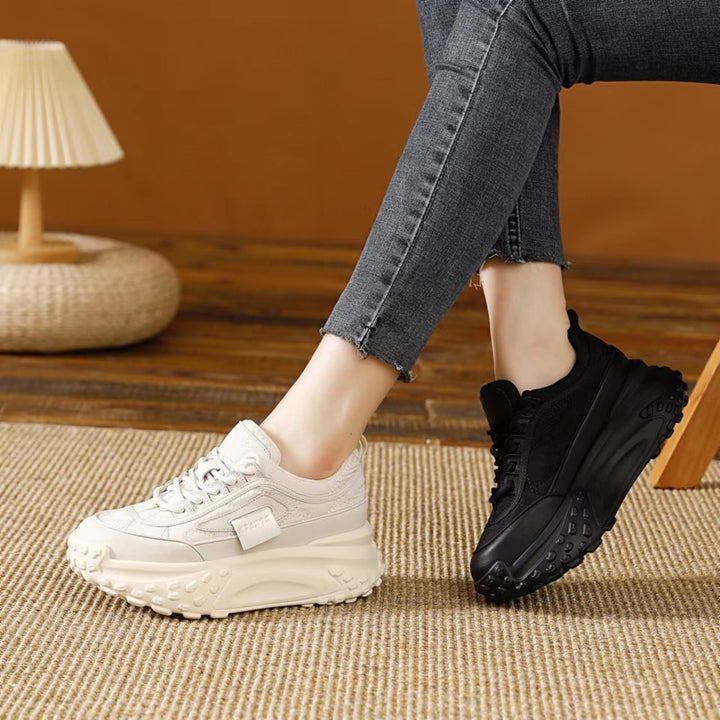 Dame Chunky Sneakers med dæmpende sål og åndbart overdækning Stilla