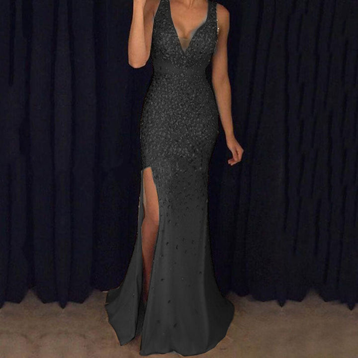 Stilla | Elegant Lang Nederdel Aften Kjole Dress