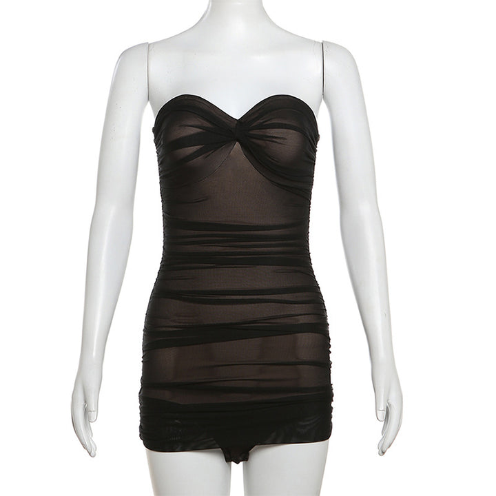 Dame Bandeau-badedragt med raffineret drapering og figurskabende design Skovae