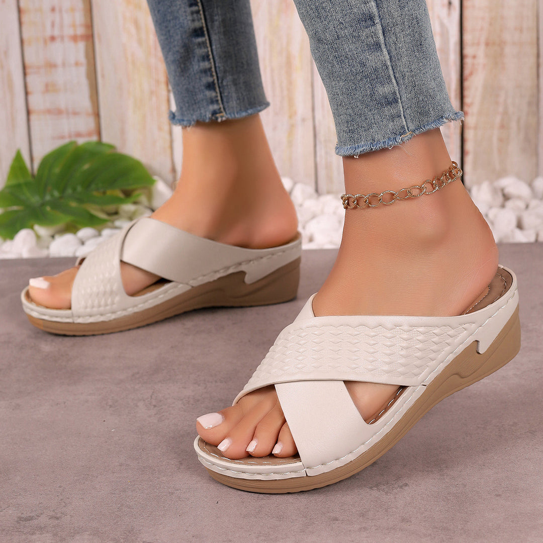 Dame Wedge-sandaler med raffineret vævemønster og ergonomisk fodseng Stilla