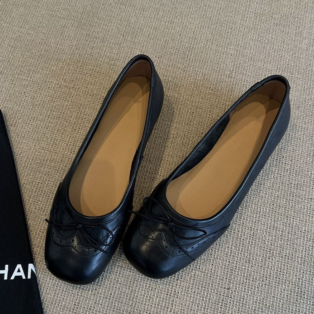 Dame Elegante Ballerina Flats med Sløjfedetalje Stilla