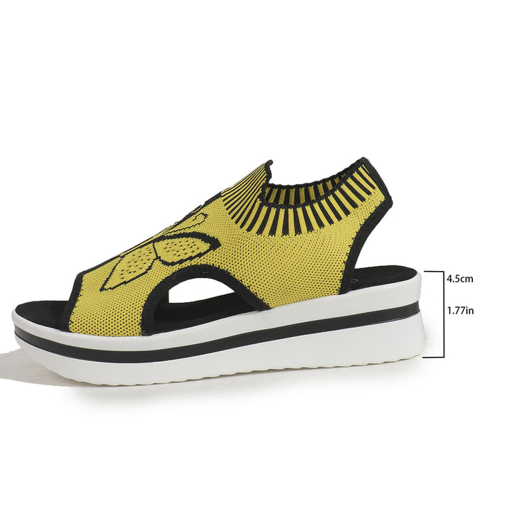 Dame Sporty Plateau-Sandaler med åndbart overmateriale og skridsikker sål Stilla