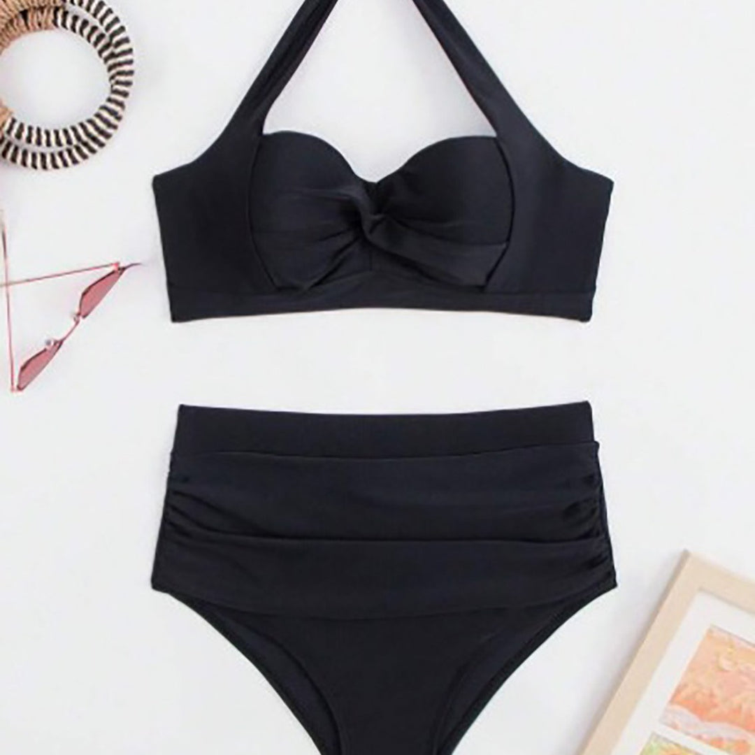 Dame Bikiniset med elegant høj talje og komfortable stropper Skovae