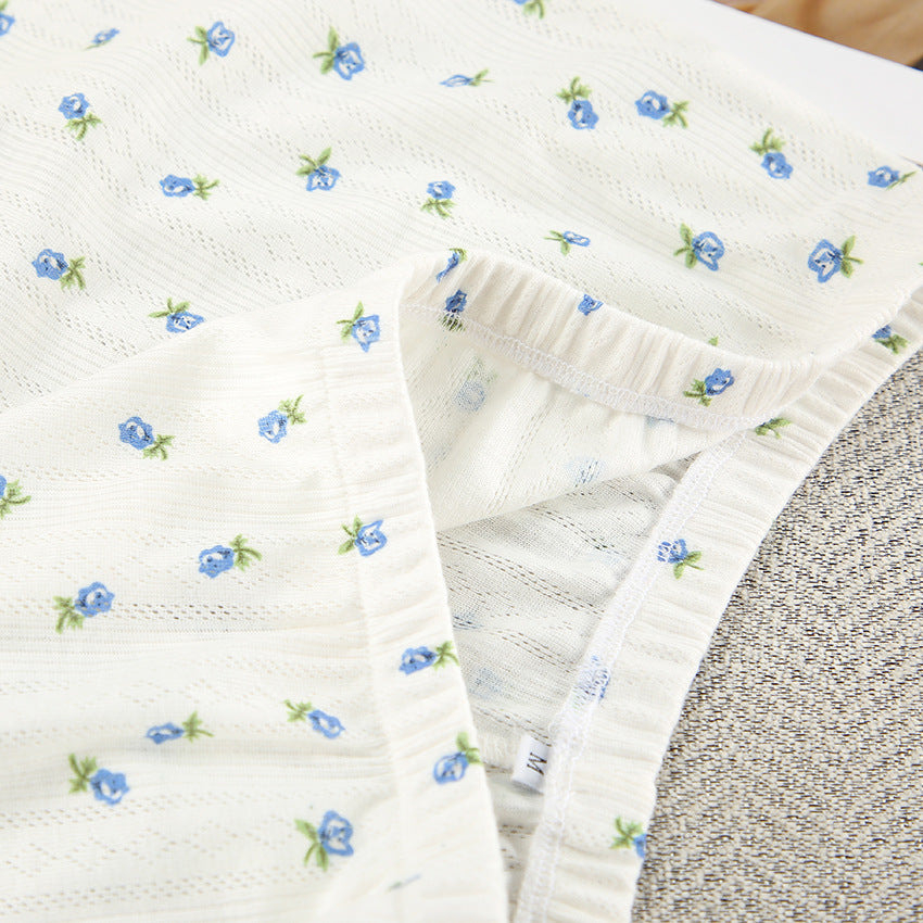 Dame Pyjamasæt med fine blomster mønstre og komfortabel pasform Stilla