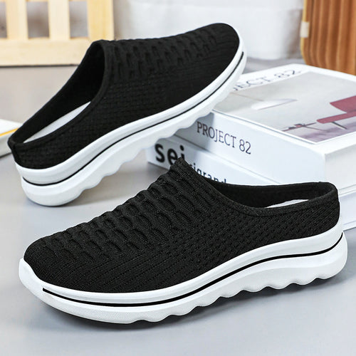 Femme Åndbare Strik-Slippers med Polstret Sål Stilla