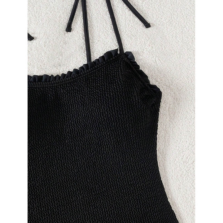 Damer heldragt badedragt med voluminøse ruffle detaljer og elastisk snit Skovae