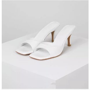 Dame elegante mules med høje hæle og komfortabelt fodseng Stilla