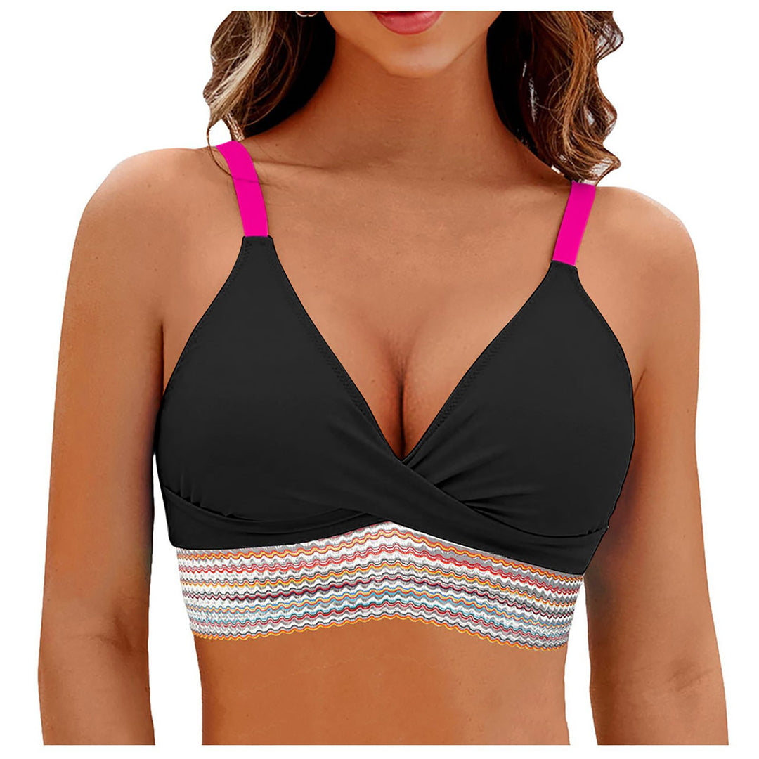 Dame Wickel-Bikini-top med moderne mønster Skovae