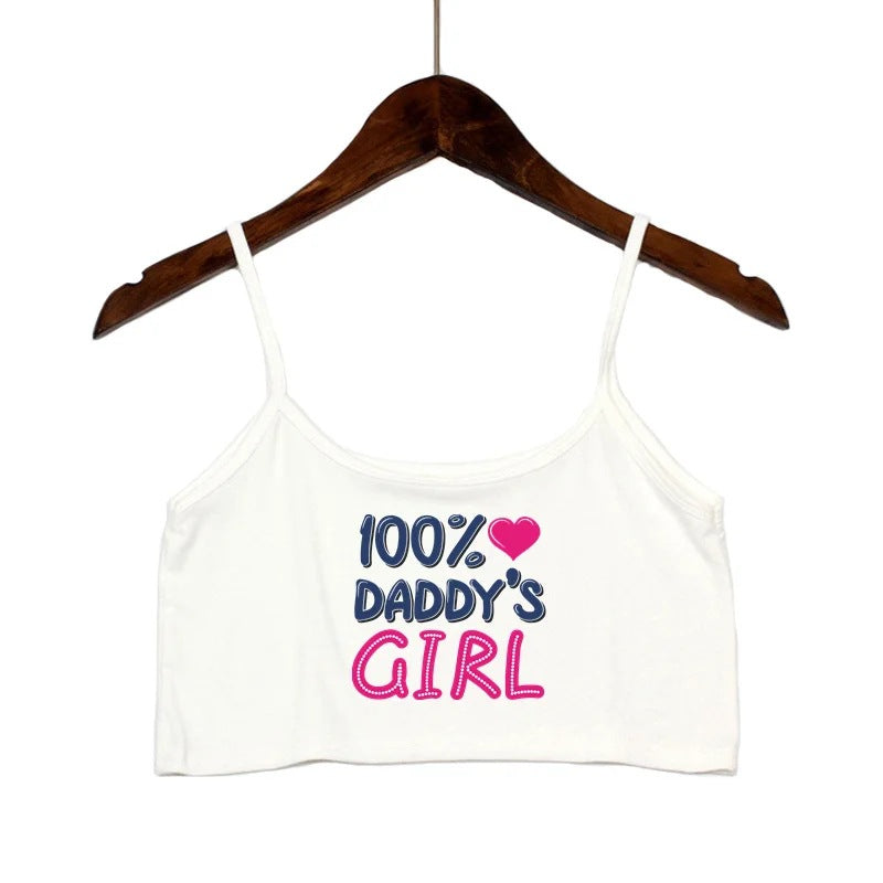 Dame mode crop top med dekorerede stropper Skovae