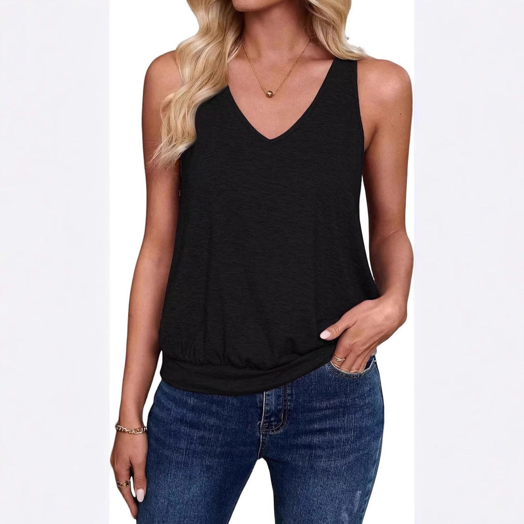 Dame Fritids V-Hals Tanktop Stilla