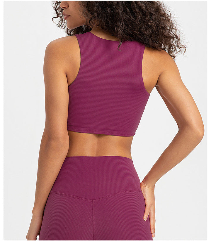 Stilla | Rib Turtleneck Sports Bra Høj Styrke, Stødabsorberende, Øvre Støtte