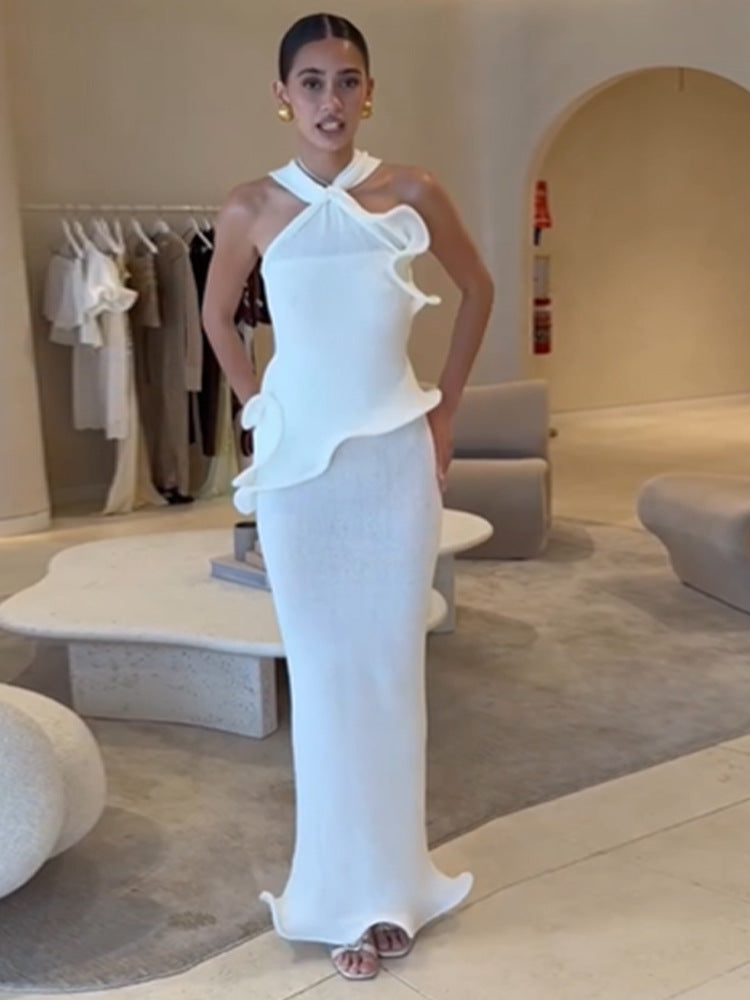 Dame Elegant Maxikjole med raffineret Ruffle-design Stilla