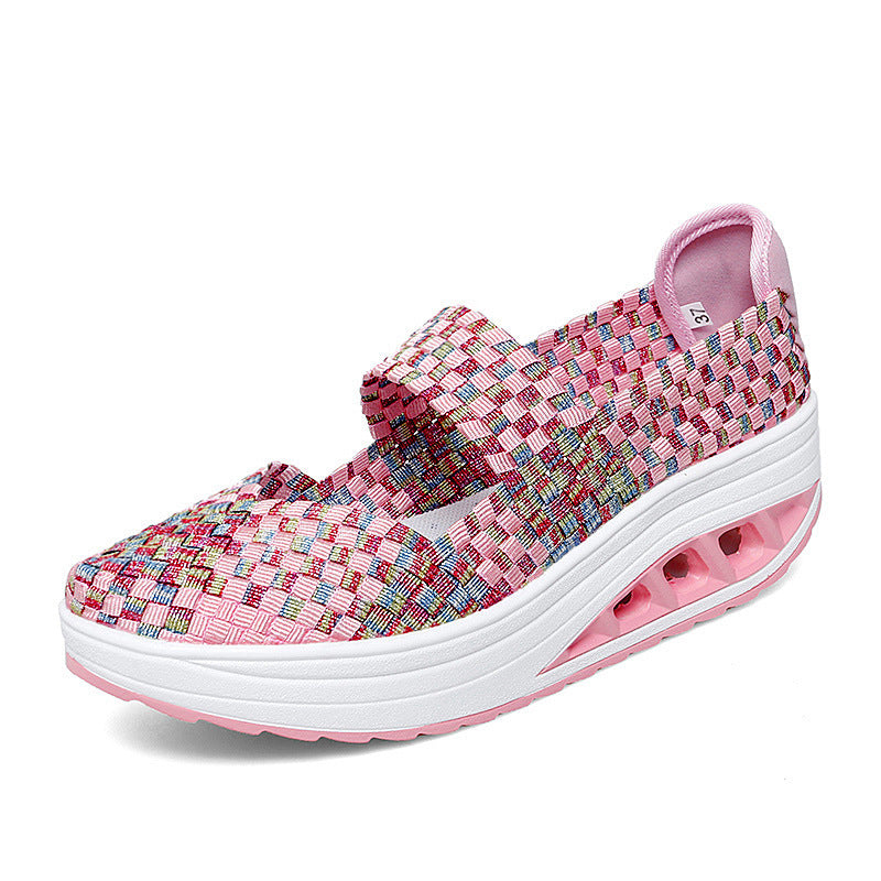 Dame Komfort Woven Slip-On Sneakers Stilla