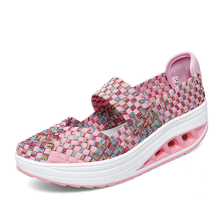 Dame Komfort Woven Slip-On Sneakers Stilla