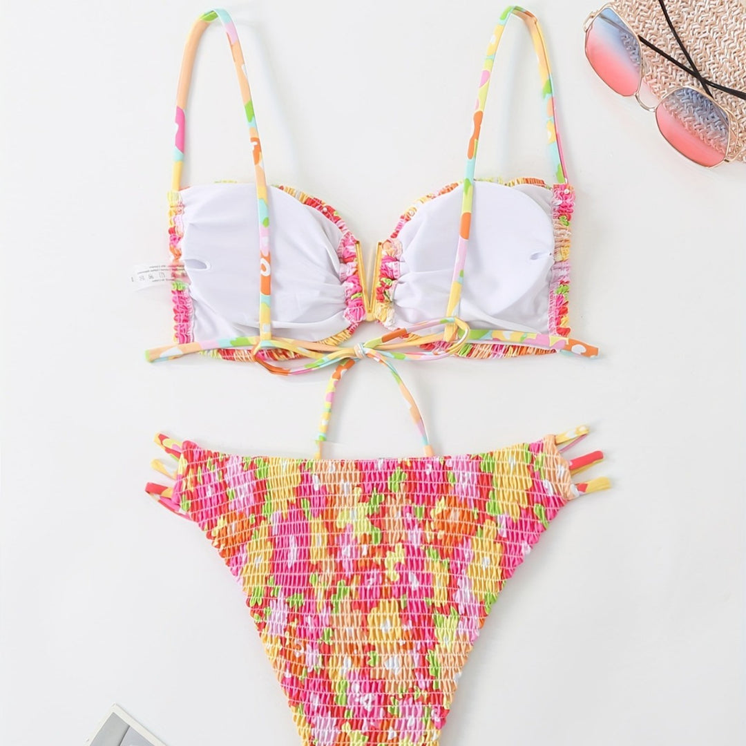 Dame bandeau bikini med legende ruffle design Skovae
