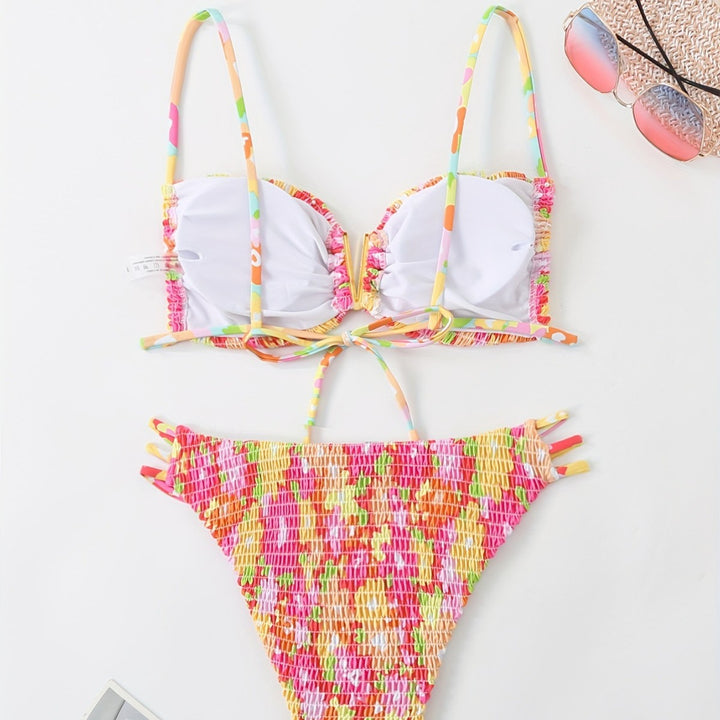 Dame bandeau bikini med legende ruffle design Skovae
