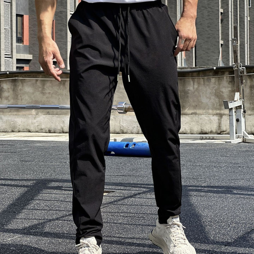 Herrer Sportlig Funktionsbukser med elastisk Liv og åndbar Struktur Stilla
