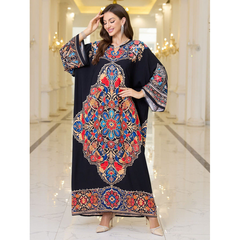 Damer Eksklusiv Broderet Kaftan Kjole Stilla