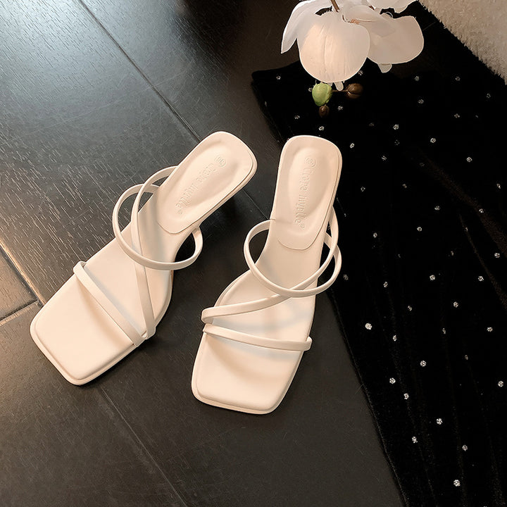 Dame Sling-sandaler med moderne remme og elegant hæl Stilla