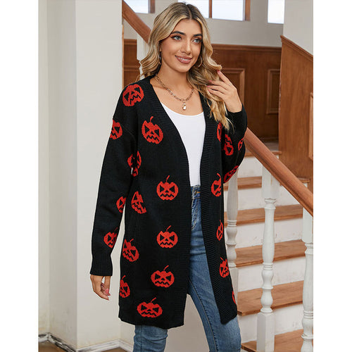 Kvindernes cardigan med Halloween-motiv Stilla