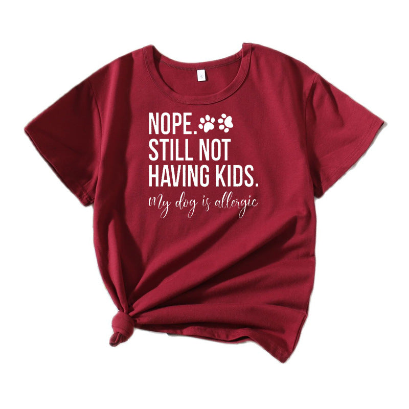 Kvinder Humoristisk Kæledyrelsker Grafik T-Shirt Stilla
