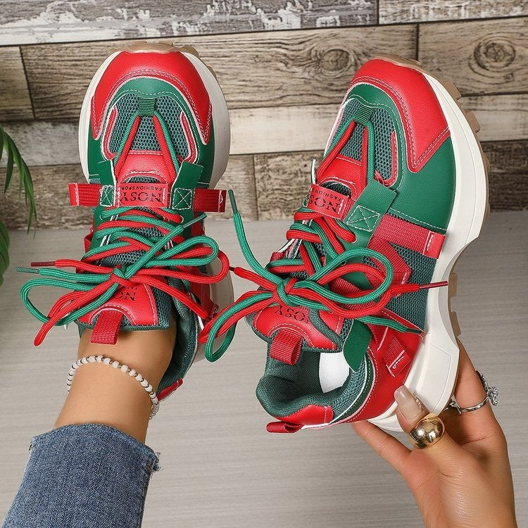 Dame Sporty Lifestyle Sneakers med markant materialmix og dæmpende sål Stilla
