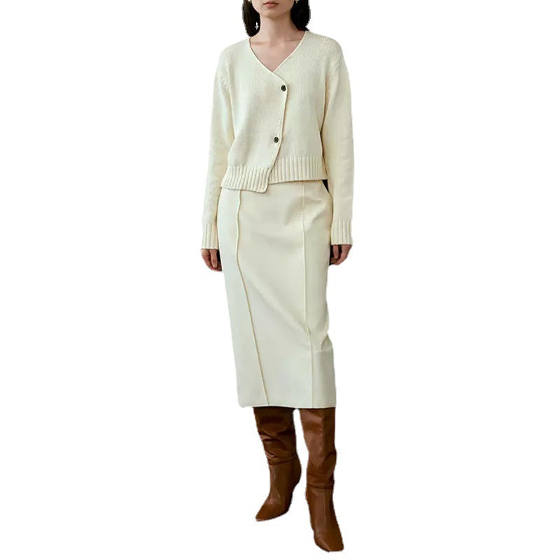 Damer elegant langærmet top med struktureret design Stilla