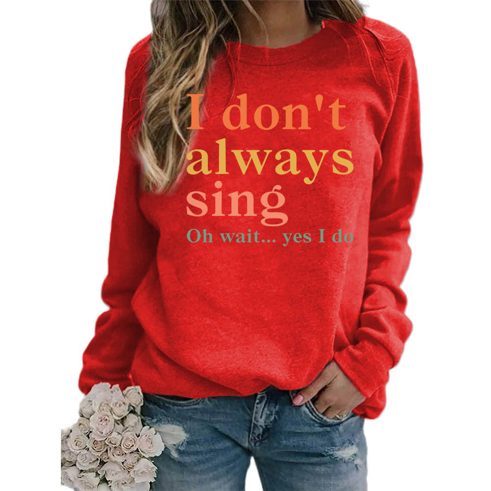 Dame sweatshirt med kreativt slogan og komfortabel pasform Stilla