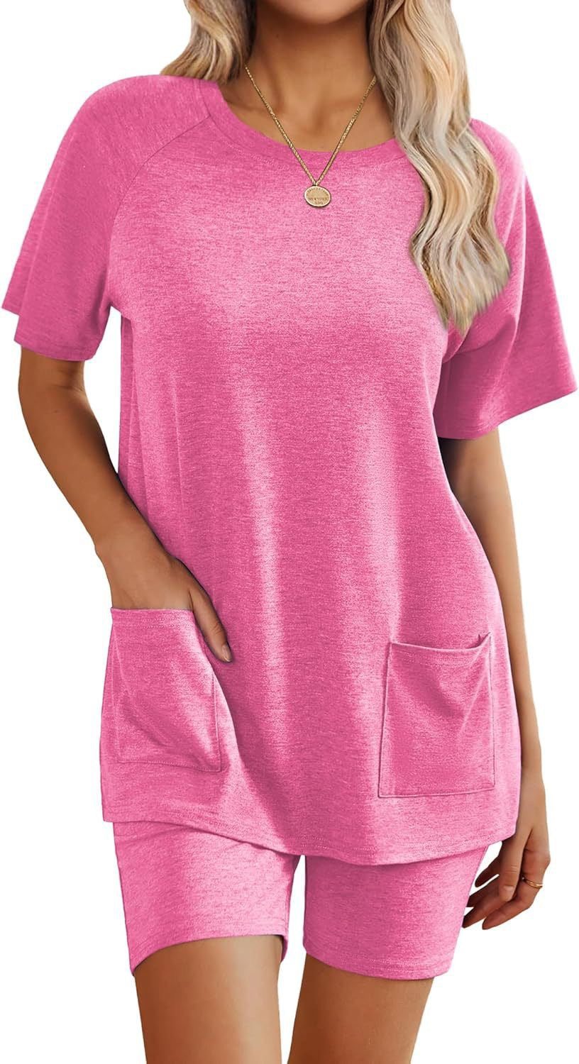Dame loungewear-sæt med behagelig løs pasform og praktiske lommer Skovae