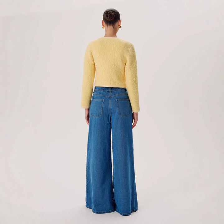 Dame løs pasform jeans med høj talje og elegant silhuet Skovae