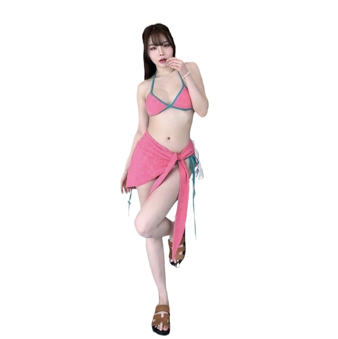 Dame To-delt Bikini-sæt med legende design og elegant indpakningsnederdel Stilla