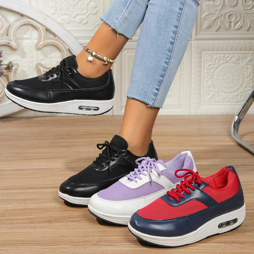 Dame Sporty Sneakers med åndbart mesh-overflade og støddæmpende sål Stilla