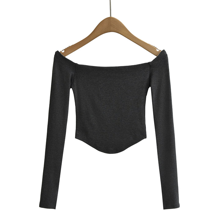 Dame Off-Shoulder Langærmet Top med figursyet snit og elegant design Stilla