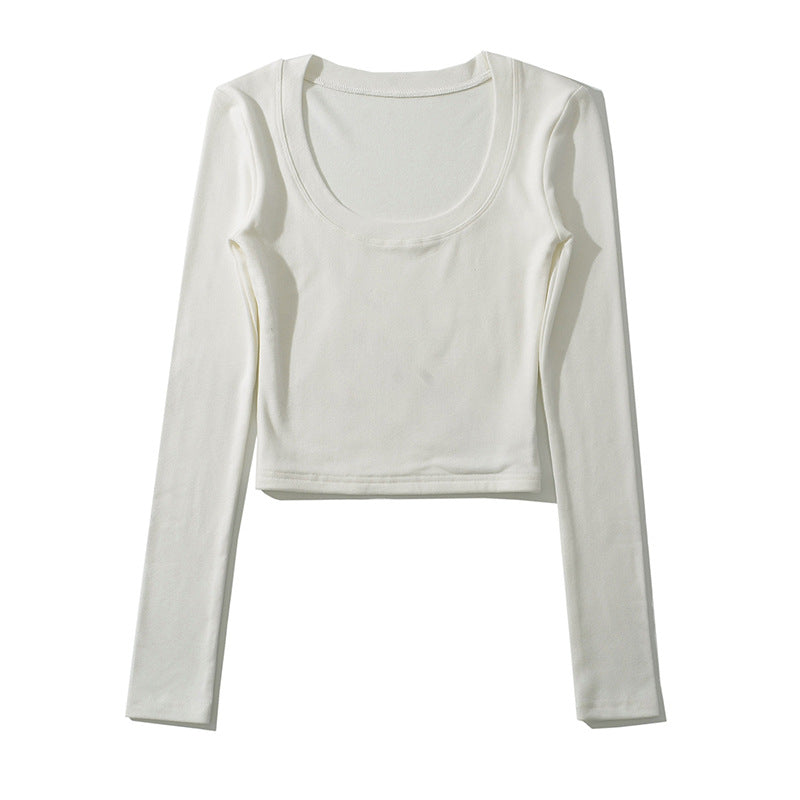 Dame Crop-Top med bred rund halsudskæring lavet af åndbart materiale Stilla