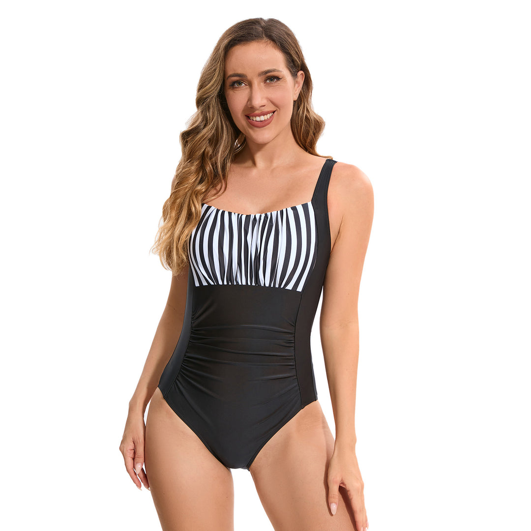 Dame Én-delt Badedragt med moderne Flæsedetaljer Skovae