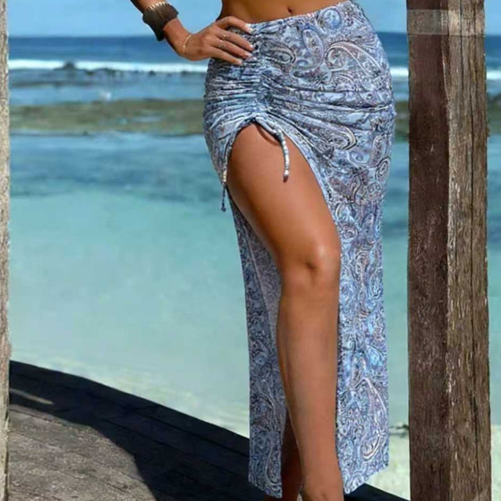 Dame bandeau bikini med elegant vikrok Skovae