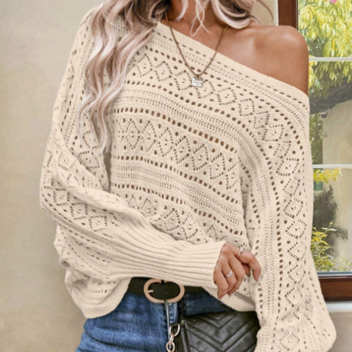 Femme Loose-Fit Åben-Strik Pull Stilla