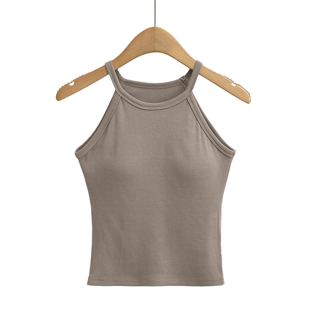 Dame Sporty Halterneck-top med åndbart strækmateriale og komfortabel pasform Stilla